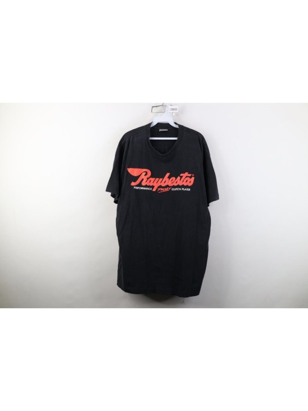 Vintage 90s Mens Size XL Faded Spell Out Raybestos Brake Pads T-Shirt Black USA